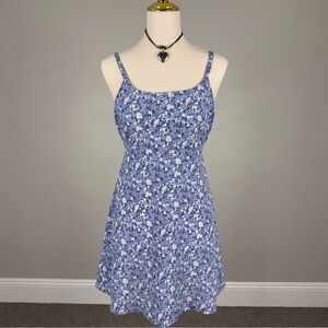 90s floral mini dress